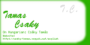 tamas csaky business card